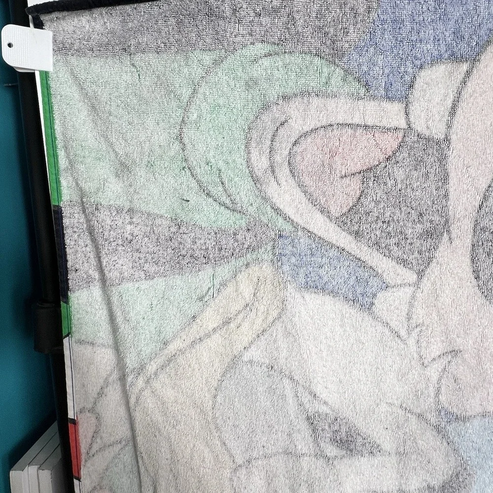 Vtg Mickey Unlimited Disney Beach Towel Mickey Donald Goofy Pluto 100%Cotton 90s